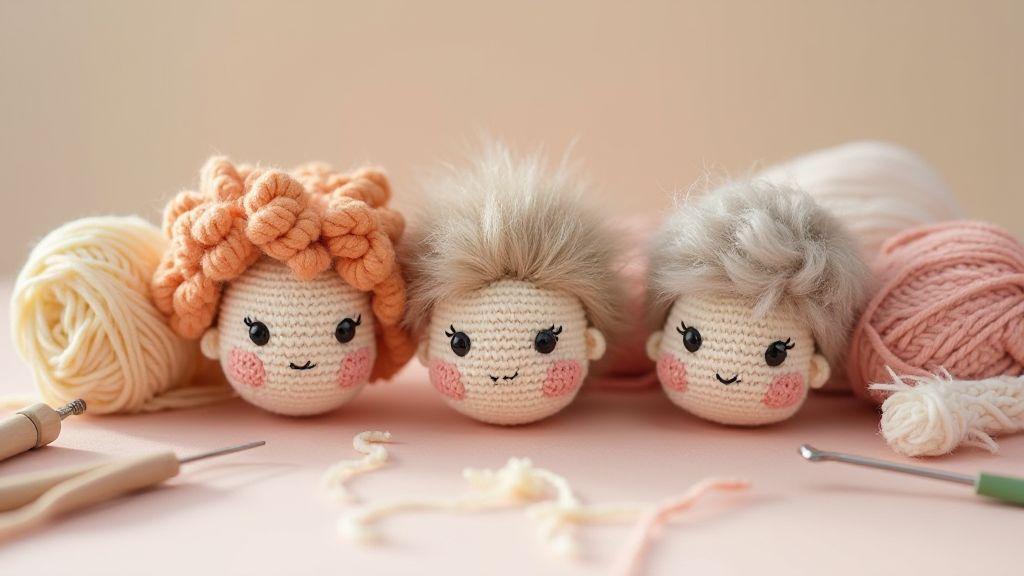 how-to-make-amigurumi-hair-yarn-mohair-and-faux-fur-methods