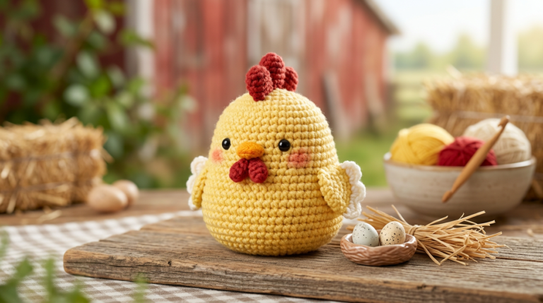 Free Amigurumi Chicken Pattern for Farm Animal Lovers