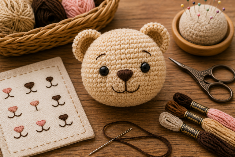 How to Embroider a Cute Amigurumi Mouth and Nose